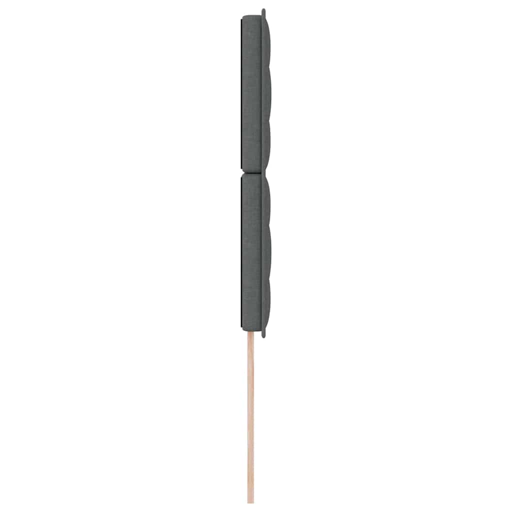 LED sengegavl med LED-lysstrimler Mørkegrå 100 cm Stof