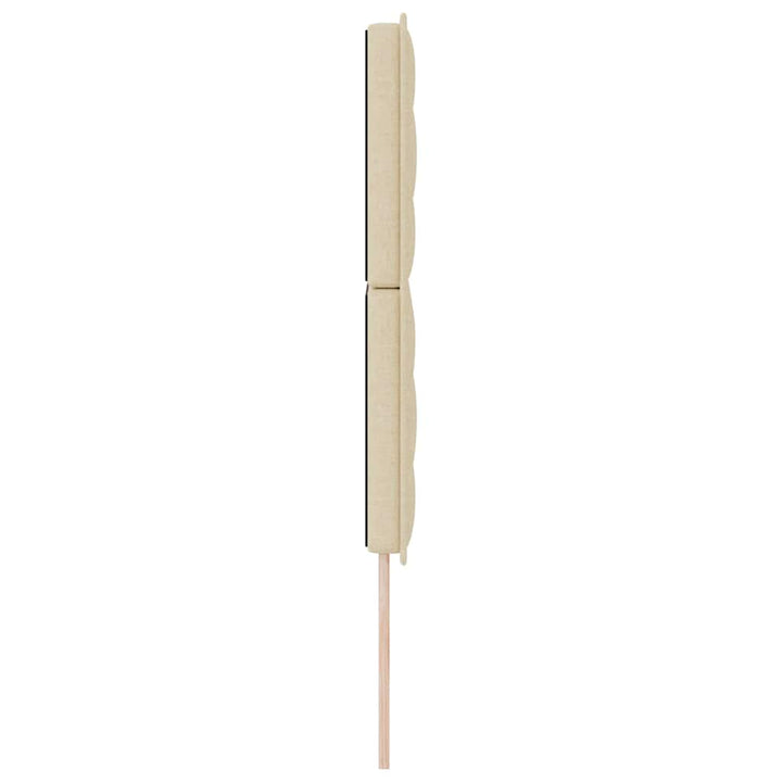 LED sengegavl med LED-lysstrimler Creme 144 cm Stof