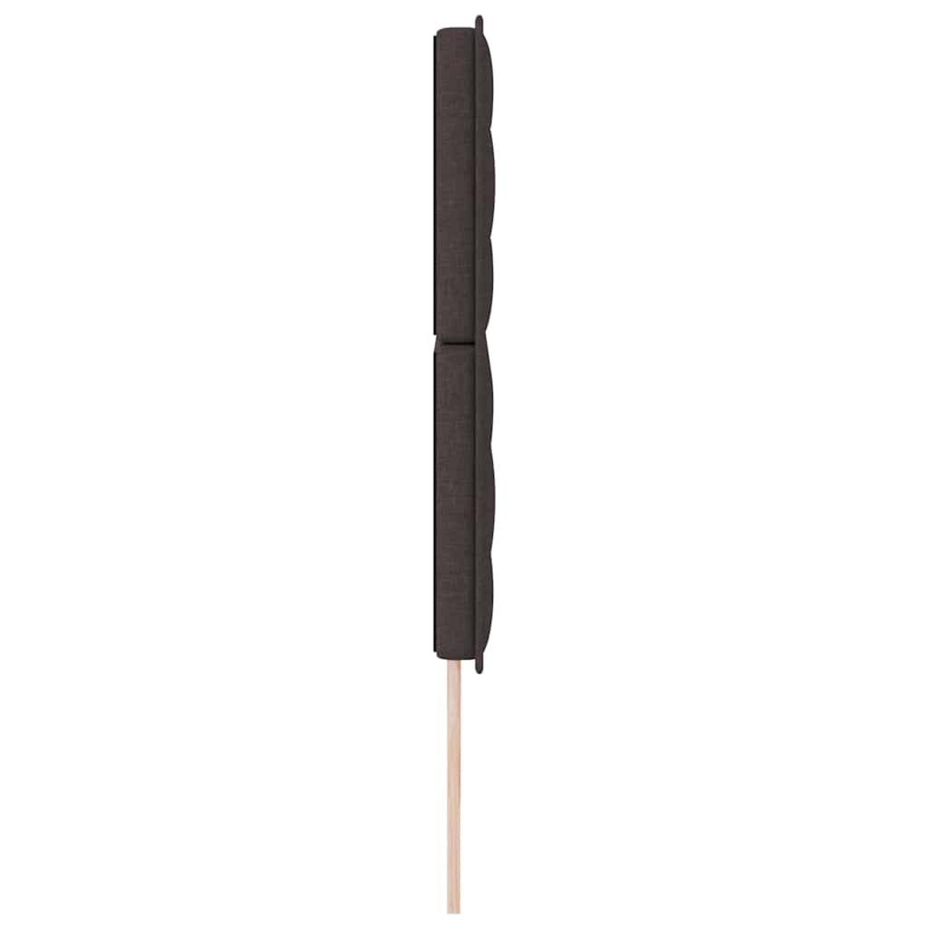 LED sengegavl med LED-lysstrimler Mørk Brun 180 cm Stof