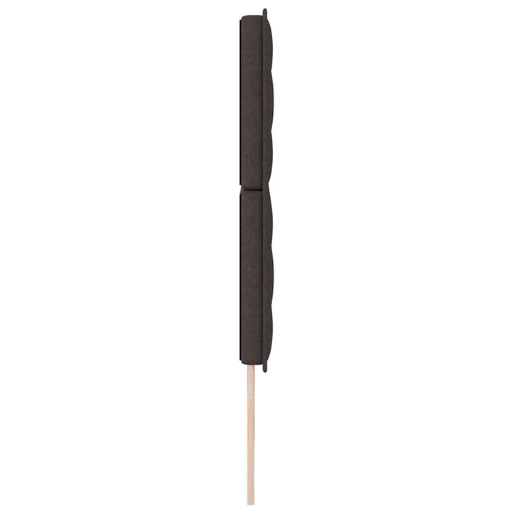 LED sengegavl med LED-lysstrimler Mørk Brun 180 cm Stof