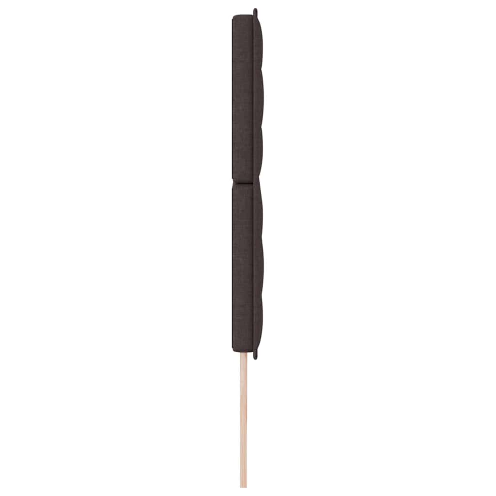 LED sengegavl med LED-lysstrimler Mørk Brun 200 cm Stof