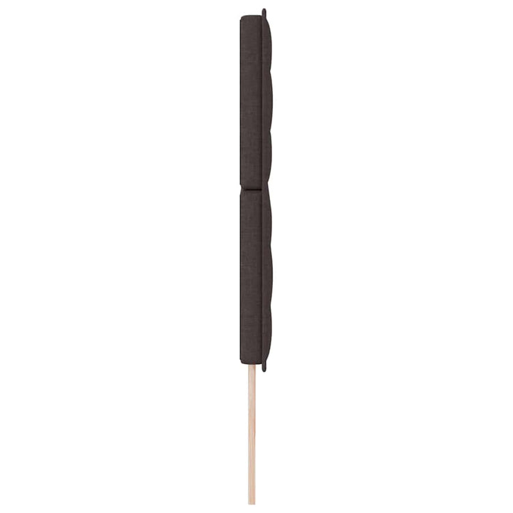 LED sengegavl med LED-lysstrimler Mørk Brun 200 cm Stof
