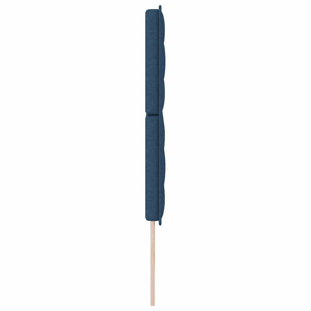 LED sengegavl med LED-lysstrimler Blå 200 cm Stof