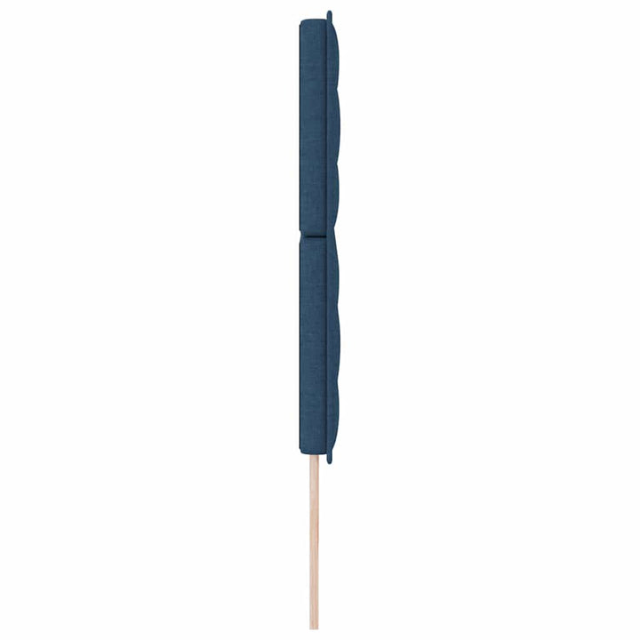 LED sengegavl med LED-lysstrimler Blå 200 cm Stof