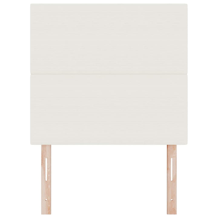 LED sengegavl med LED-lysstrimler Creme 80 cm Velourstof