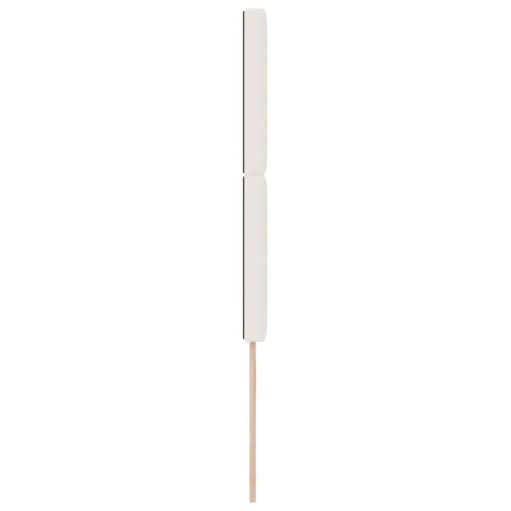LED sengegavl med LED-lysstrimler Creme 80 cm Velourstof