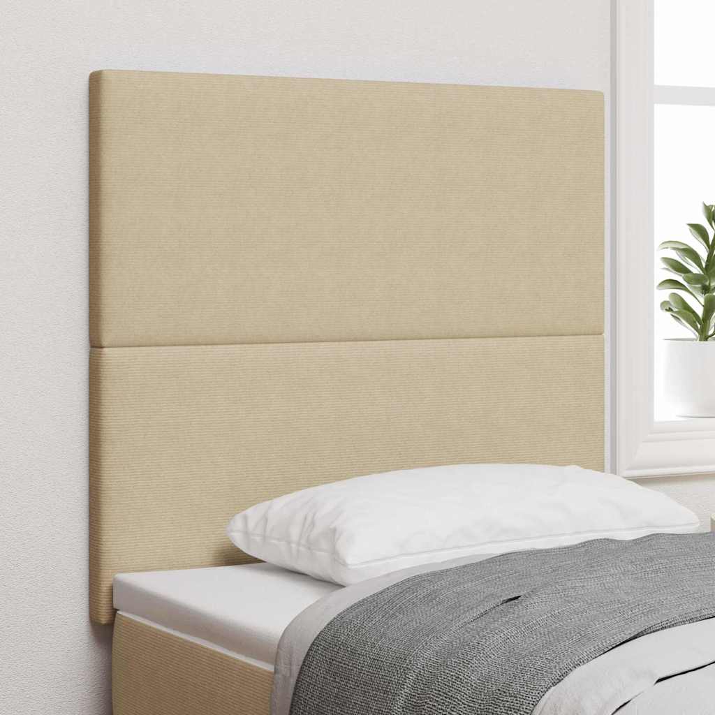 LED sengegavl med LED-lysstrimler Grågrøn 80 cm Velourstof