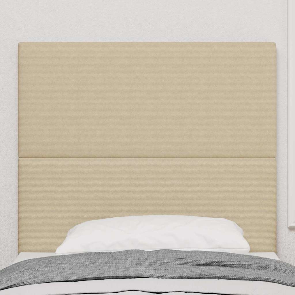 LED sengegavl med LED-lysstrimler Grågrøn 80 cm Velourstof