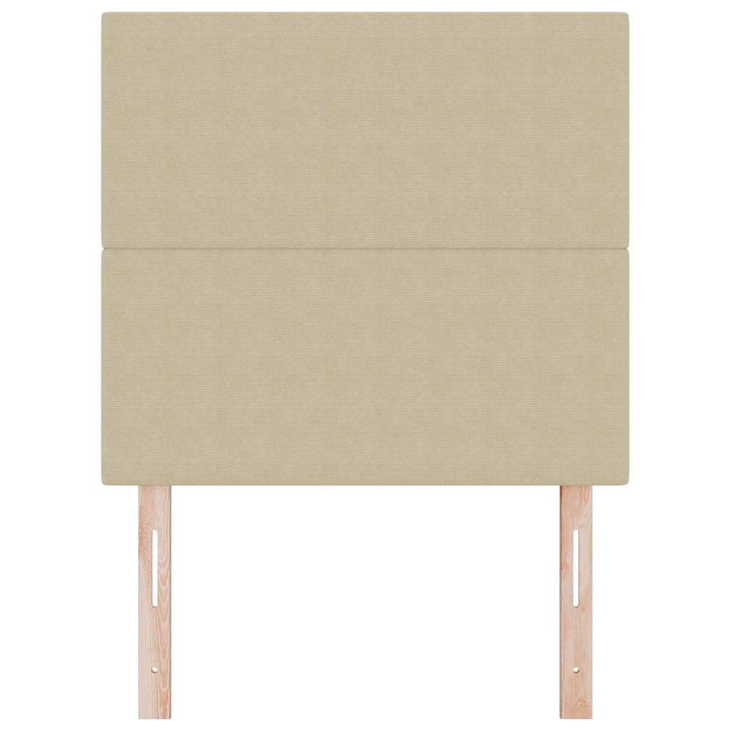 LED sengegavl med LED-lysstrimler Grågrøn 80 cm Velourstof