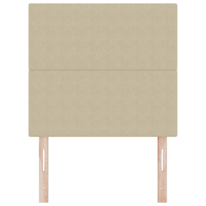 LED sengegavl med LED-lysstrimler Grågrøn 80 cm Velourstof