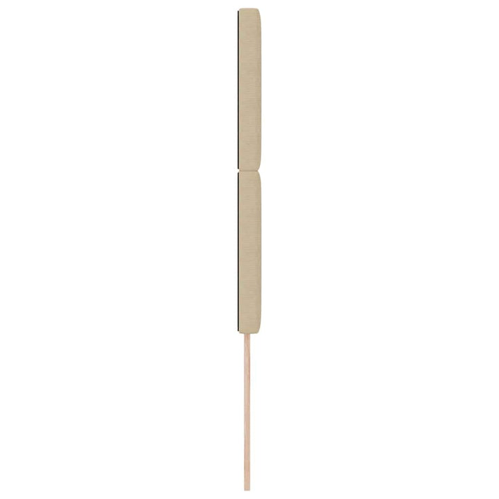 LED sengegavl med LED-lysstrimler Grågrøn 80 cm Velourstof