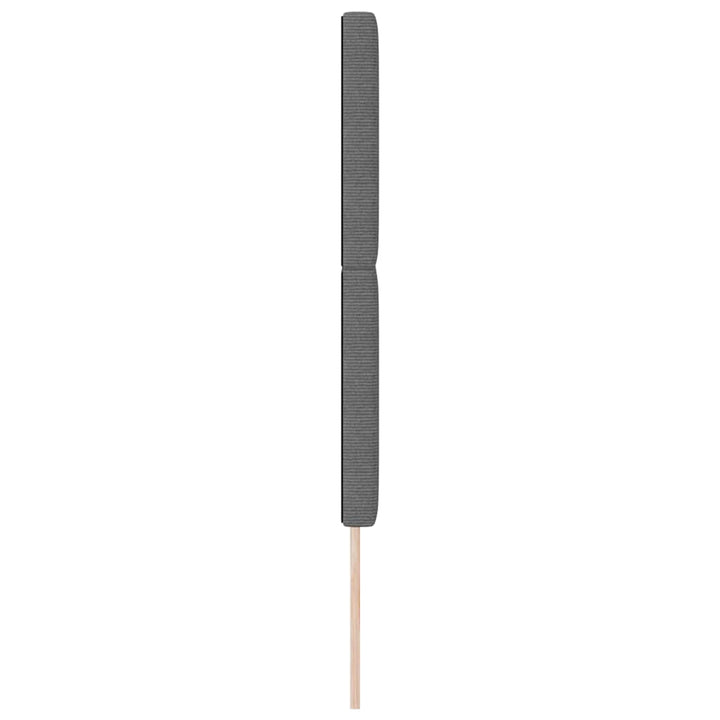 LED sengegavl med LED-lysstrimler Lysegrå 144 cm Velourstof
