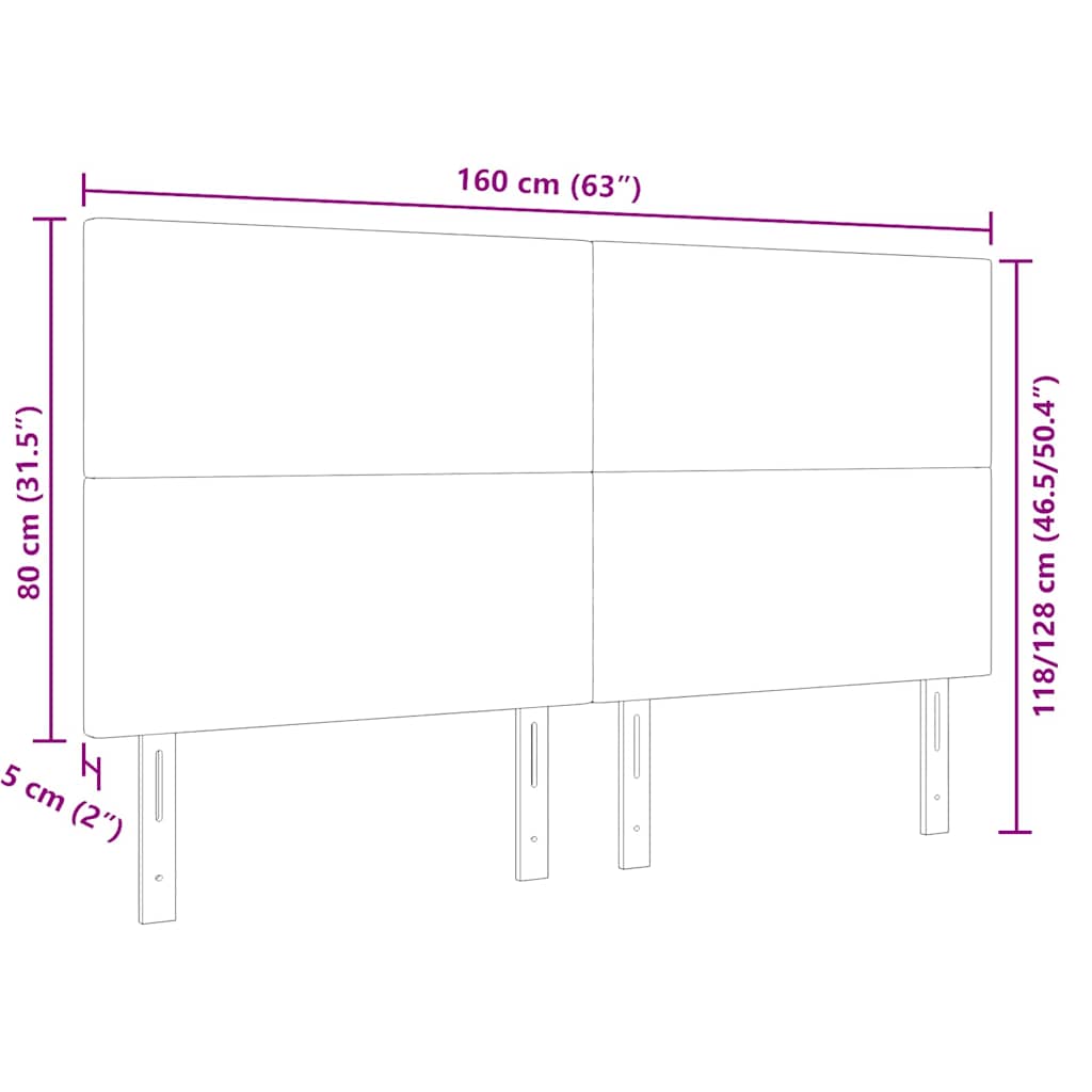 LED sengegavl med LED-lysstrimler Lysegrå 160 cm Velourstof