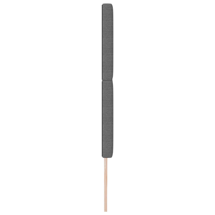 LED sengegavl med LED-lysstrimler Lysegrå 180 cm Velourstof