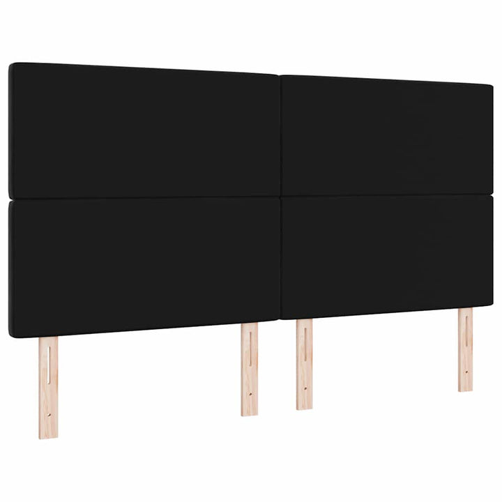 LED sengegavl med LED-lysstrimler Sort 180 cm Fløjl