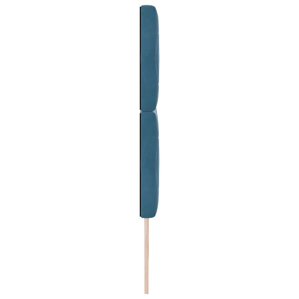 LED sengegavl med LED-lysstrimler Mørk blå 180 cm Fløjl