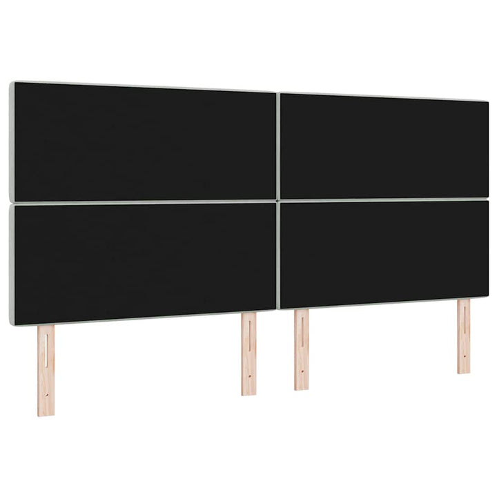 LED sengegavl med LED-lysstrimler Lysegrå 200 cm Fløjl