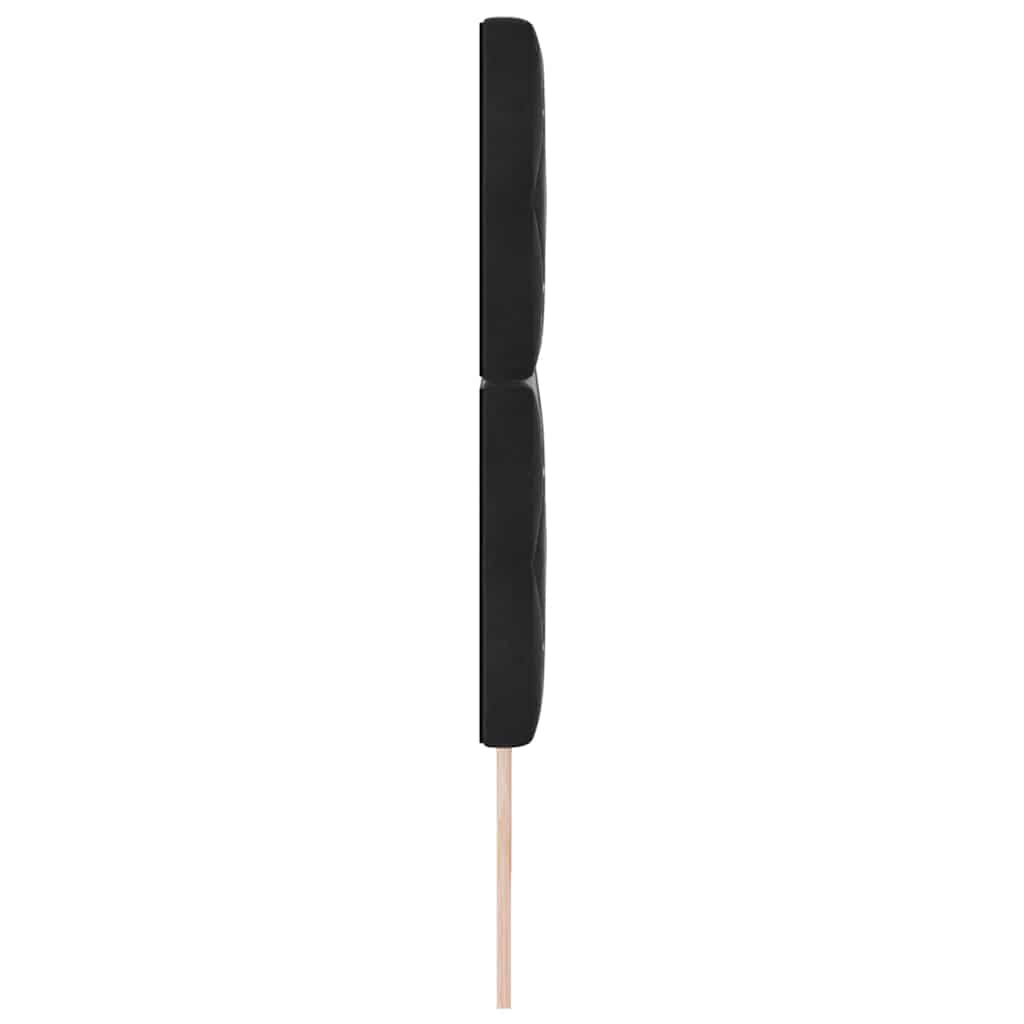 LED sengegavl med LED-lysstrimler Sort 200 cm Fløjl