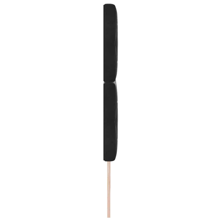 LED sengegavl med LED-lysstrimler Sort 200 cm Fløjl