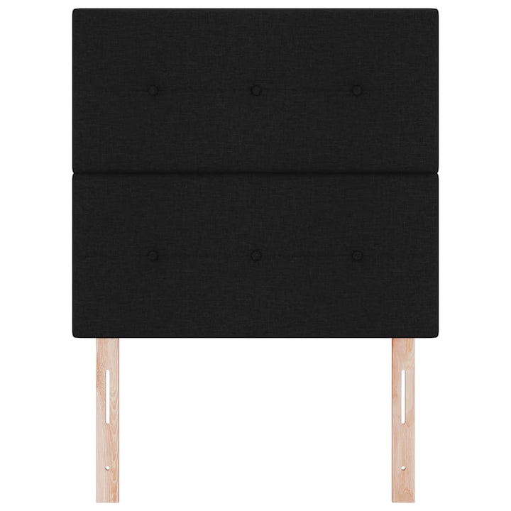 LED sengegavl med LED-lysstrimler Sort 100 cm Stof