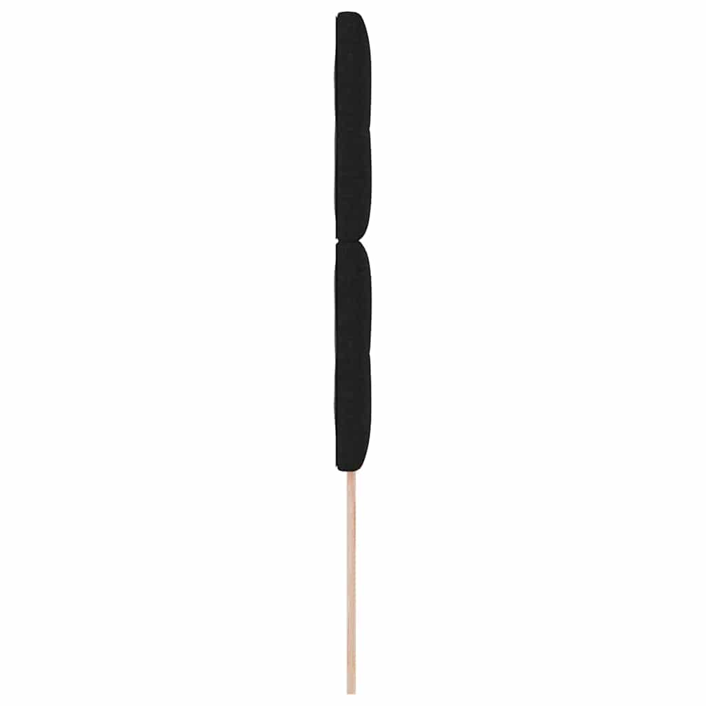 LED sengegavl med LED-lysstrimler Sort 100 cm Stof