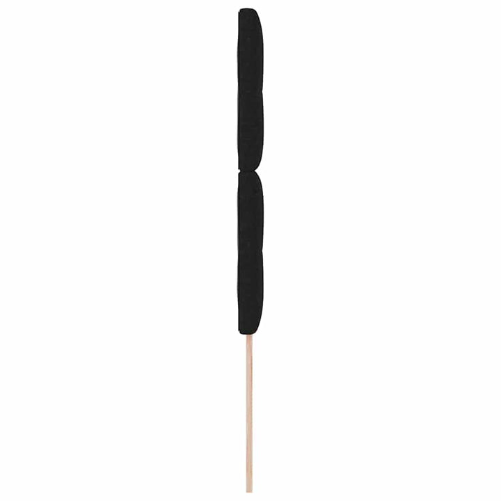 LED sengegavl med LED-lysstrimler Sort 100 cm Stof