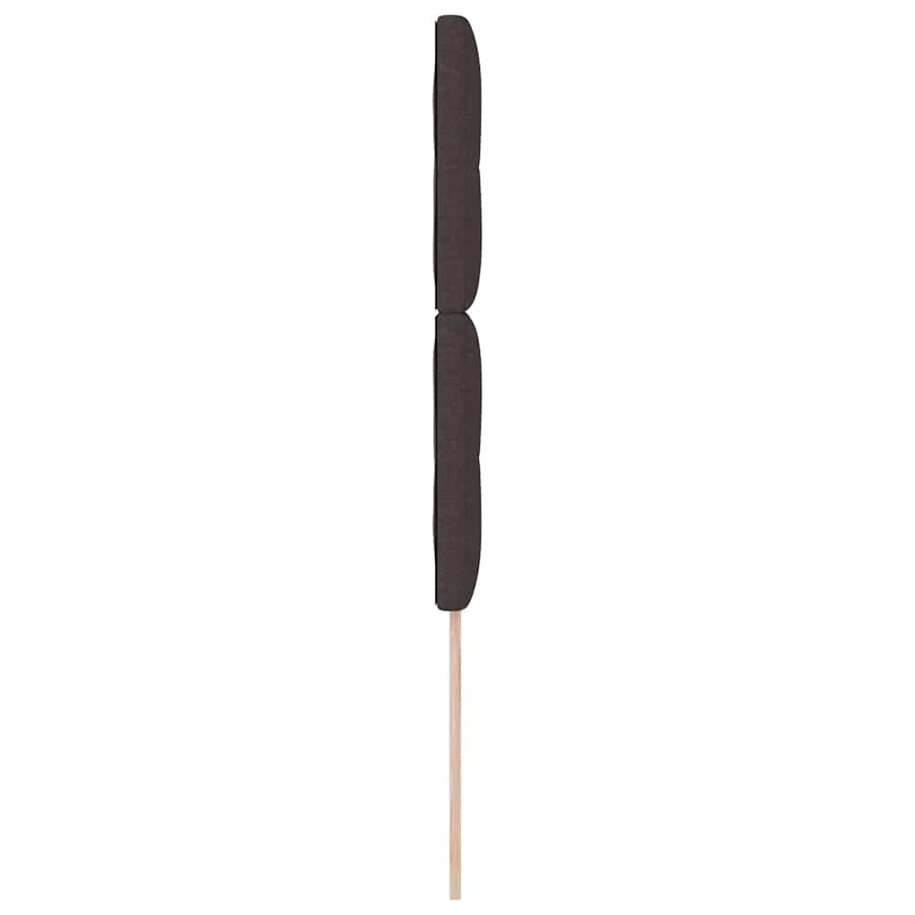 LED sengegavl med LED-lysstrimler Mørk Brun 100 cm Stof
