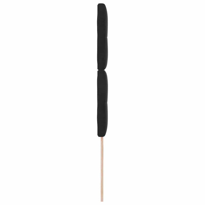 LED sengegavl med LED-lysstrimler Sort 100 cm Fløjl