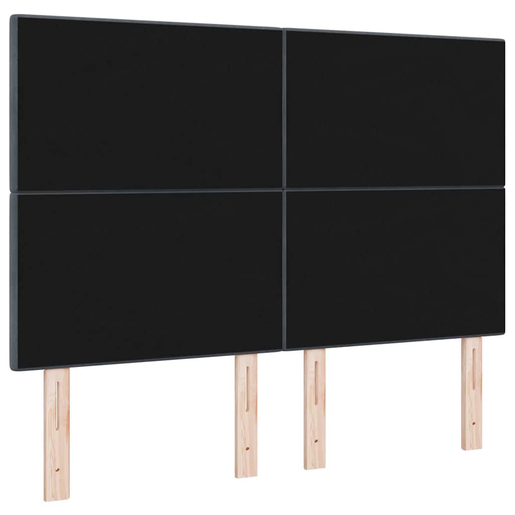 LED sengegavl med LED-lysstrimler Grå 144 cm Fløjl