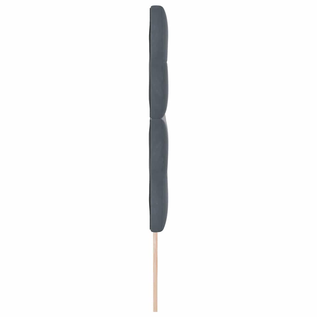 LED sengegavl med LED-lysstrimler Grå 144 cm Fløjl