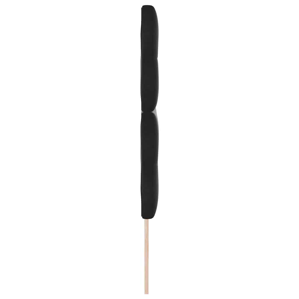 LED sengegavl med LED-lysstrimler Sort 144 cm Fløjl