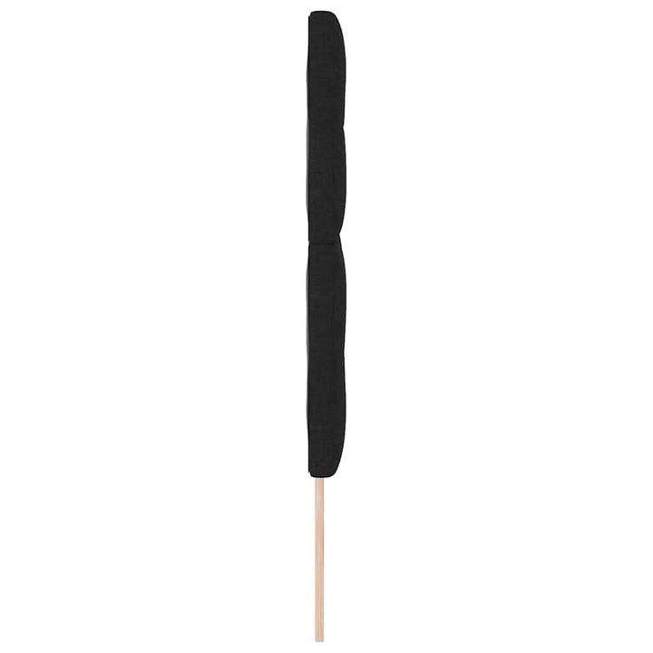 LED sengegavl med LED-lysstrimler Sort 160 cm Stof