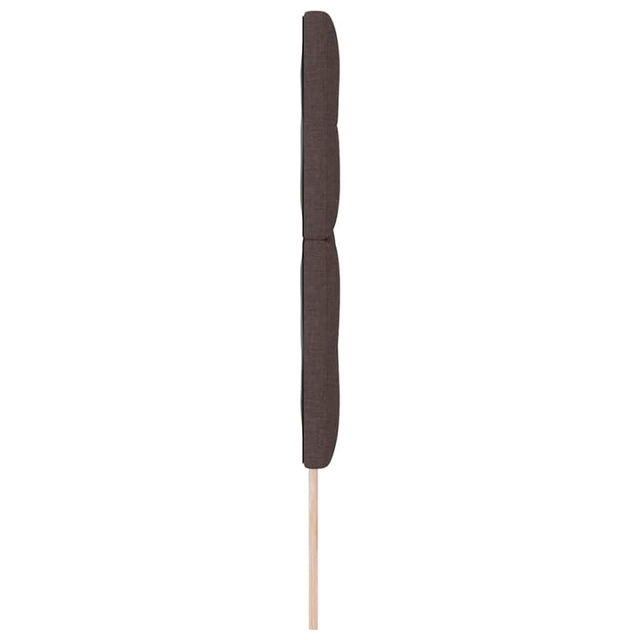 LED sengegavl med LED-lysstrimler Mørk Brun 160 cm Stof