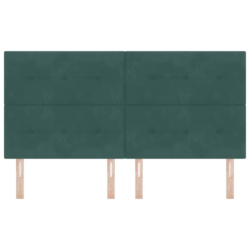 LED sengegavl med LED-lysstrimler Grøn 180 cm Fløjl