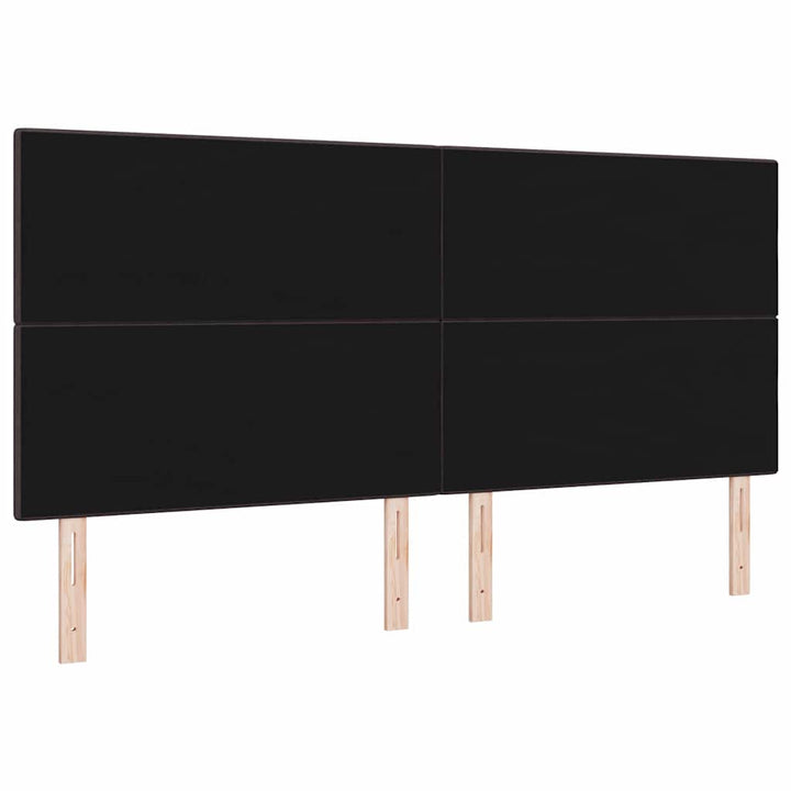 LED sengegavl med LED-lysstrimler Mørk Brun 200 cm Stof