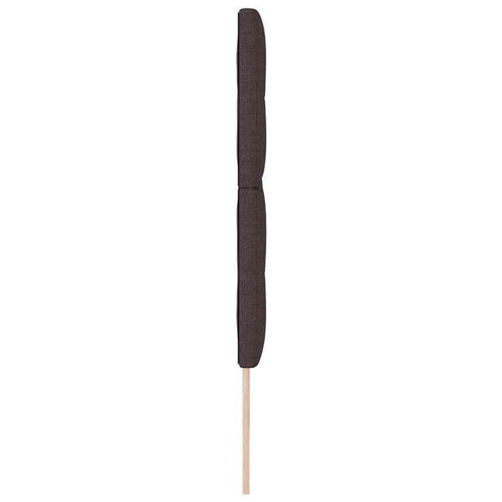 LED sengegavl med LED-lysstrimler Mørk Brun 200 cm Stof