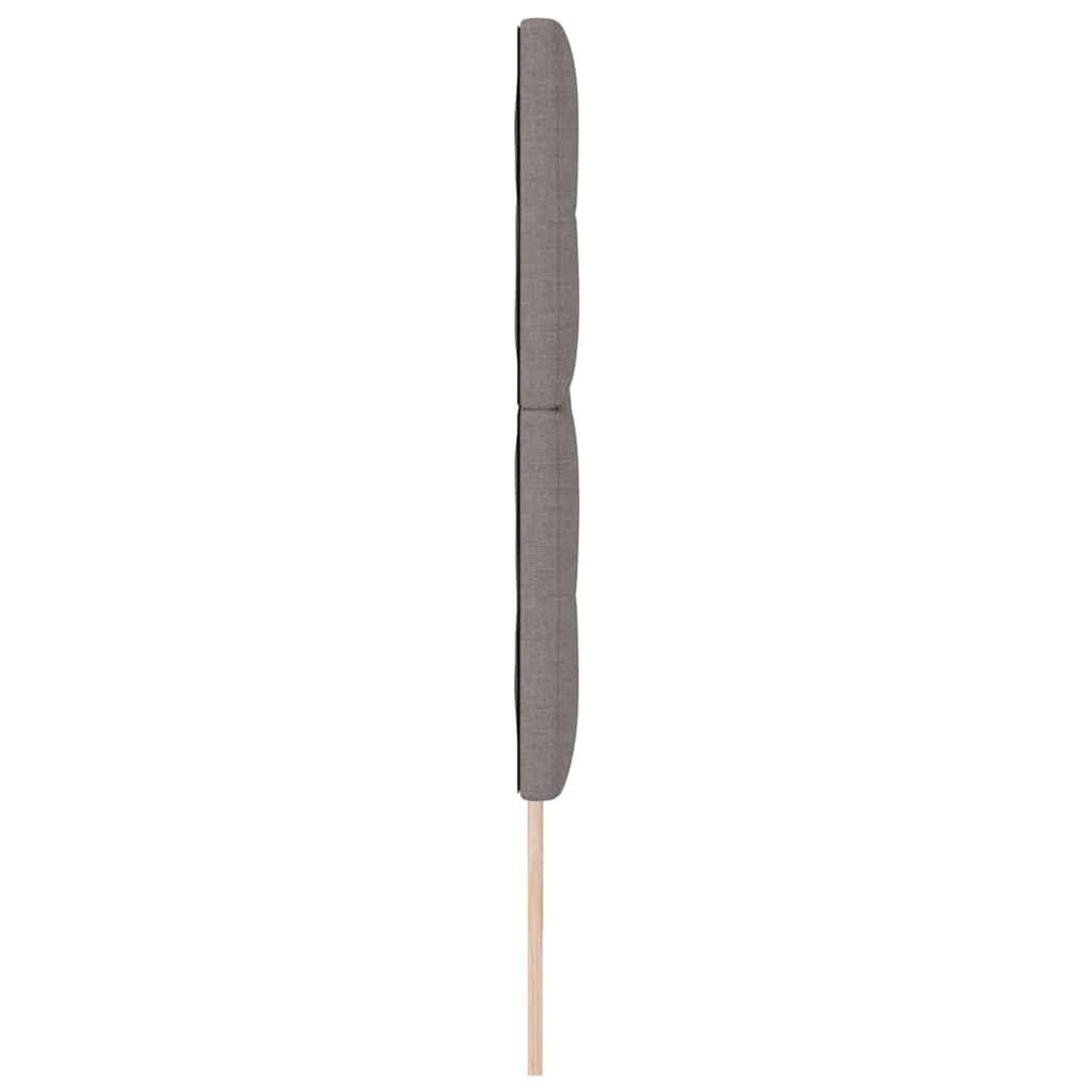 LED sengegavl Gråbrun Stof