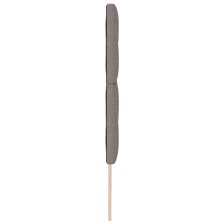 LED sengegavl Gråbrun Stof