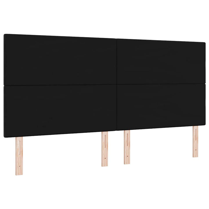 LED sengegavl med LED-lysstrimler Sort 200 cm Fløjl