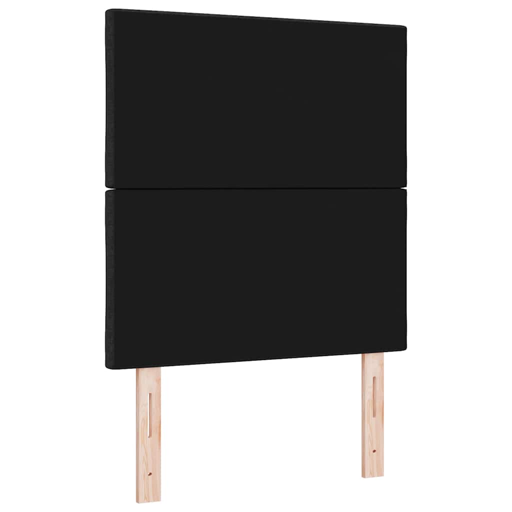 LED sengegavl Sort Stof