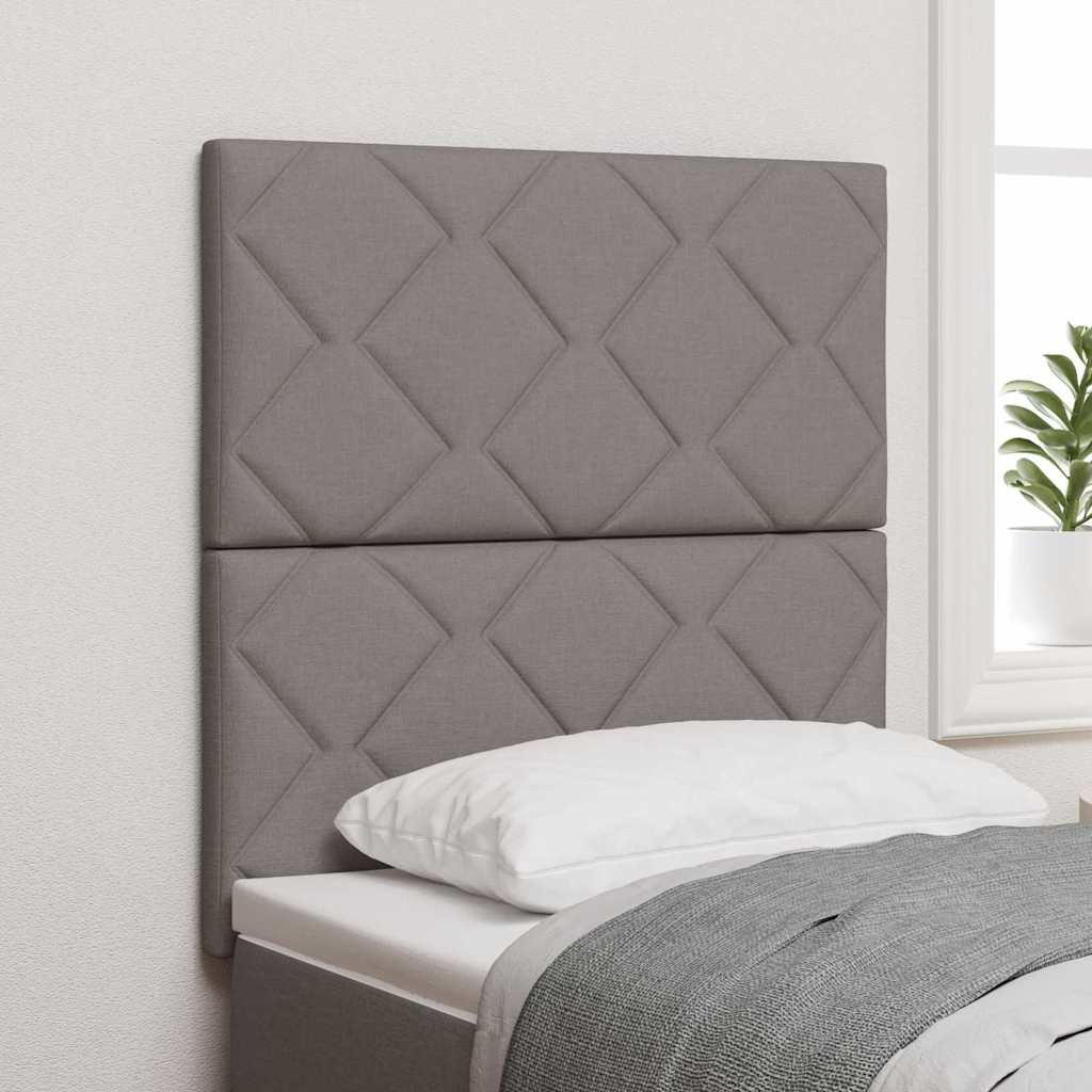 LED sengegavl Gråbrun 80 cm Stof