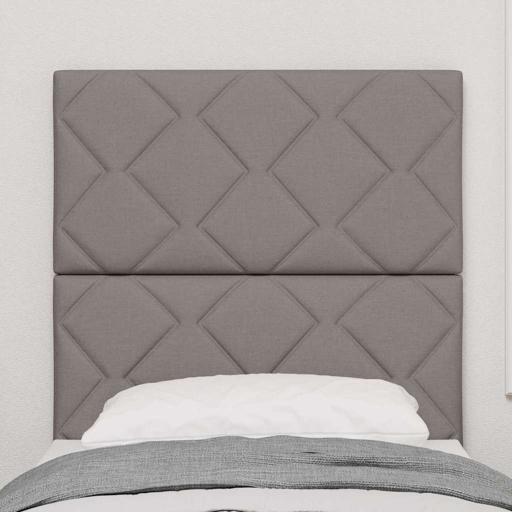 LED sengegavl Gråbrun 80 cm Stof