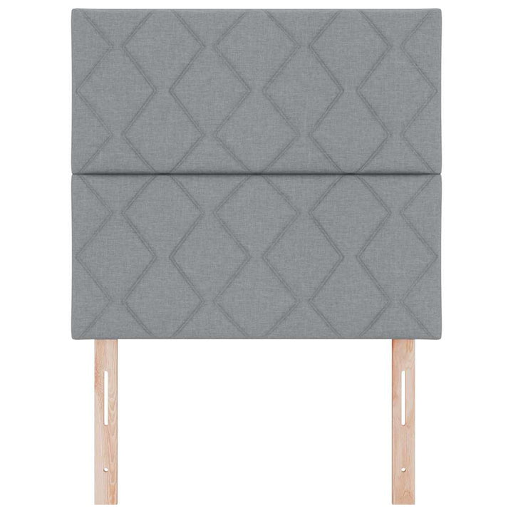 LED sengegavl Lysegrå 90 cm Stof