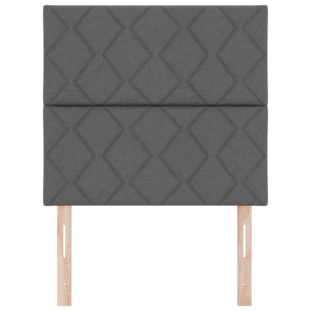 LED sengegavl Grå 90 cm Stof