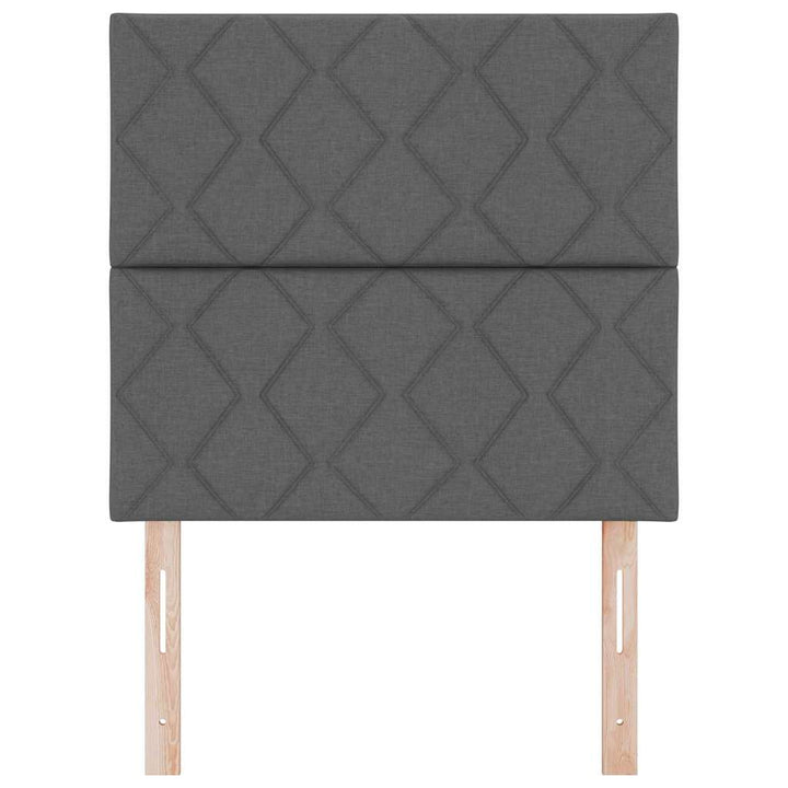 LED sengegavl Grå 90 cm Stof