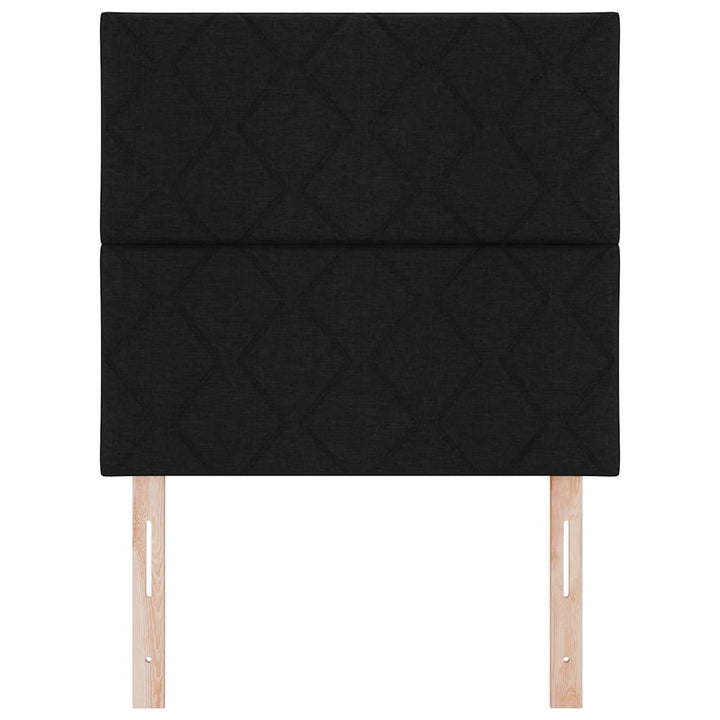 LED sengegavl Sort 90 cm Stof