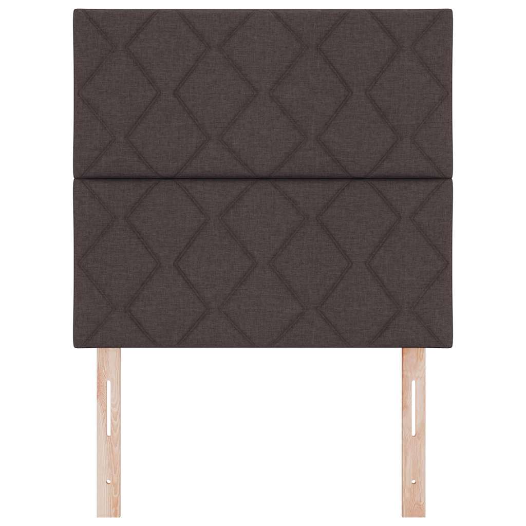 LED sengegavl Brun 90 cm Stof