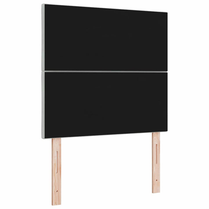 LED sengegavl Lysegrå 90 cm Fløjl