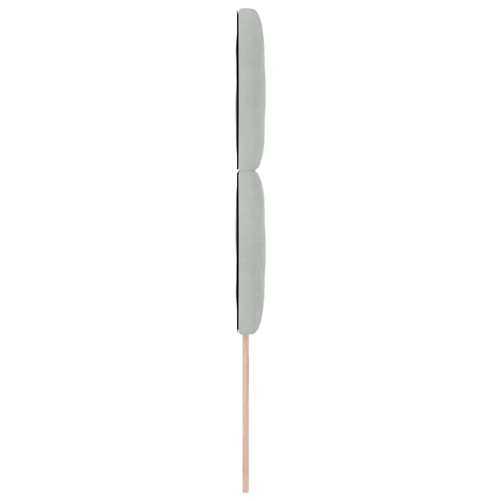 LED sengegavl Lysegrå 90 cm Fløjl