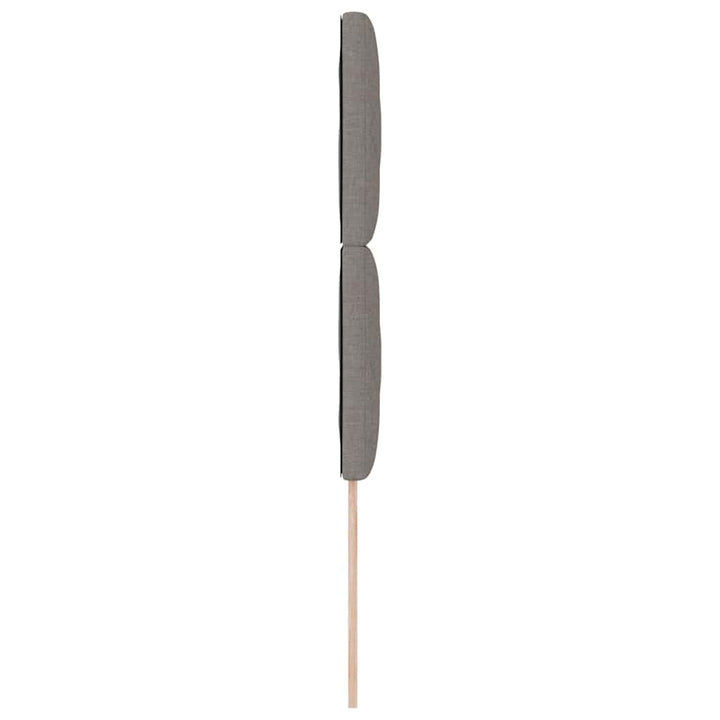 LED sengegavl Gråbrun Stof